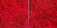 In the Blood, Encaustic on Cradled Board, 12"x24 1/8"x 3/4", 2017