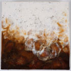 Adam Series Study XI, Encaustic and Dirt on Cradled Board, 8"x8"x1.5, 2015