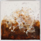 Adam Series Study XII, Encaustic and Dirt on Cradled Board, 8"x8"x1.5", 2015