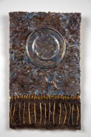 Amalgam, Encaustic and Found Object on Thai Bird's Nest Paper