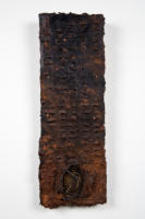 Beneath the Exposed, Encaustic and Found Object on Thai Bird's Nest Paper