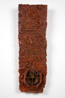 Exposed, Encaustic and Found Object on Thai Bird's Nest Paper