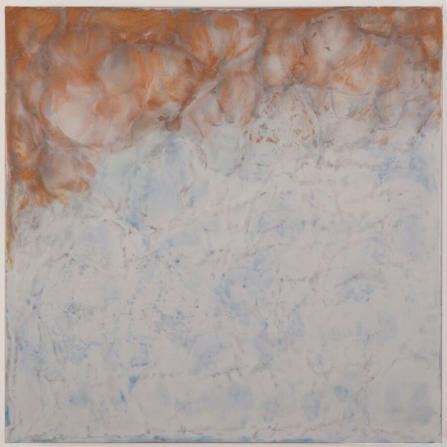 The Heaven's Declare, Psm. 19:1, Encaustic on Cradled Board, 12"x12"x1.5", 2015