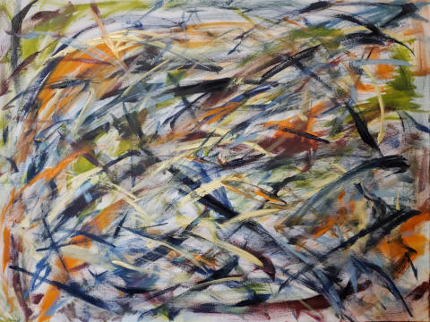 Stirring 16, acrylic on canvas, 36'' X 48'' X 1.5", 2020