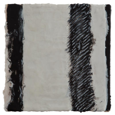 Progression III, Encaustic on 140 lb Handmade Paper, 8"x8", 2012