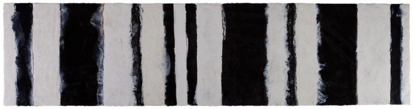 Moving Over, Encaustic on Cradled Board, 12"x48", 2012