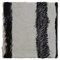 Progression III, Encaustic on 140 lb Handmade Paper, 8"x8", 2012