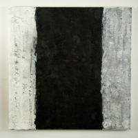 Interstice - Monoshrome III, Encaustic and Graphite Powder on Cradled Board, 36"x36", 2014