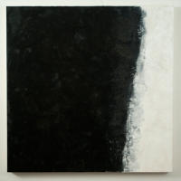 Interstice - Monochrome VI, Encaustic and Graphite Powder on Cradled Board, 36"x36", 2014