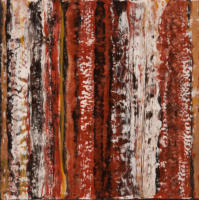 Interstice 1.2016, Encaustic on Cradled Board, 12"x12"x1.5", 2016