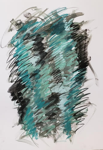 Verve 4, Pastel on Rives BFK paper, 30'' X 22'', 2020